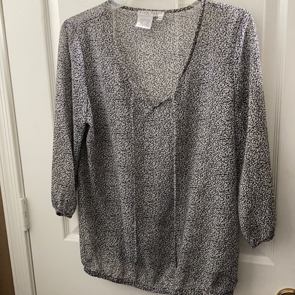 FINAL MARKDOWN Sheer Fred David top petite medium